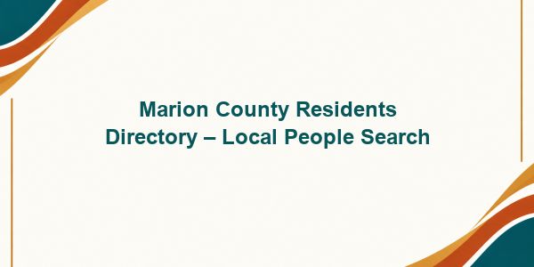 Marion County Residents Directory – Local People Search