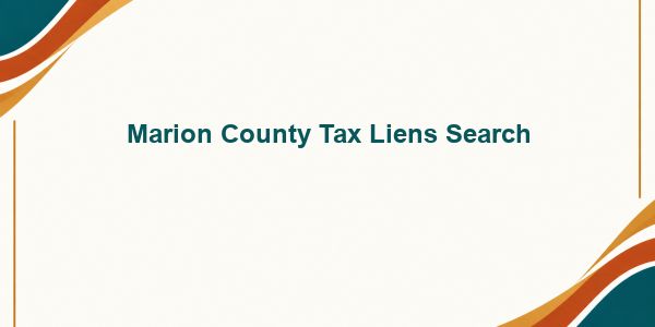 Marion County Tax Liens Search